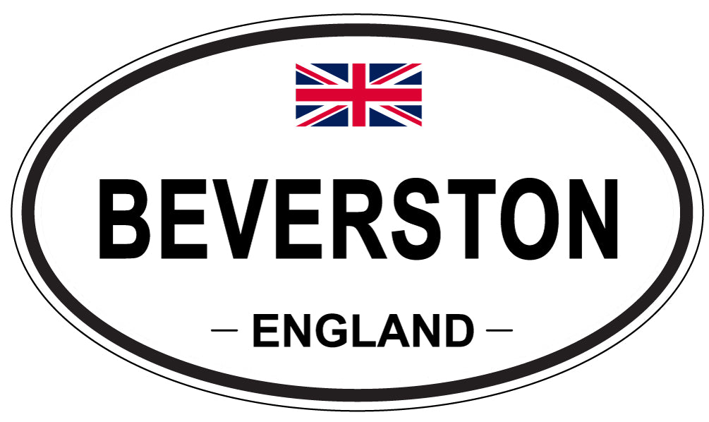 BEVERSTON, ENGLAND - Oval Sticker