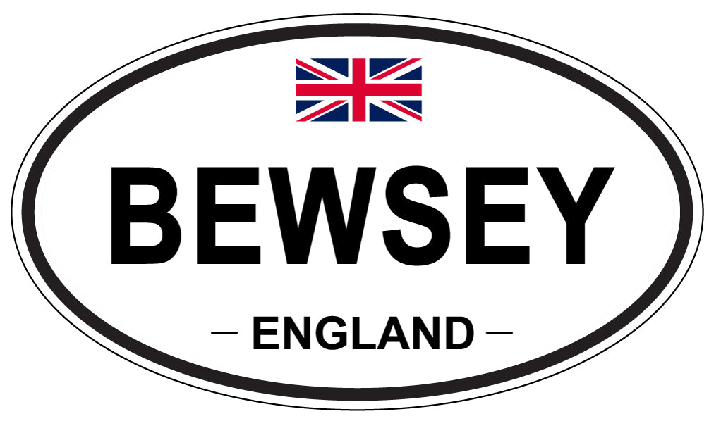 BEWSEY, ENGLAND - Oval Sticker