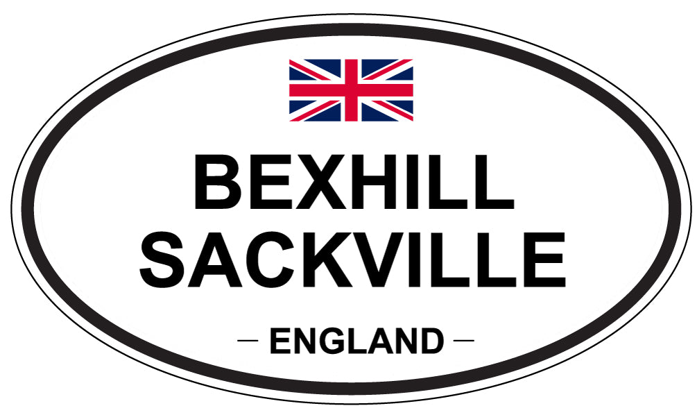 BEXHILL SACKVILLE, ENGLAND - Oval Sticker
