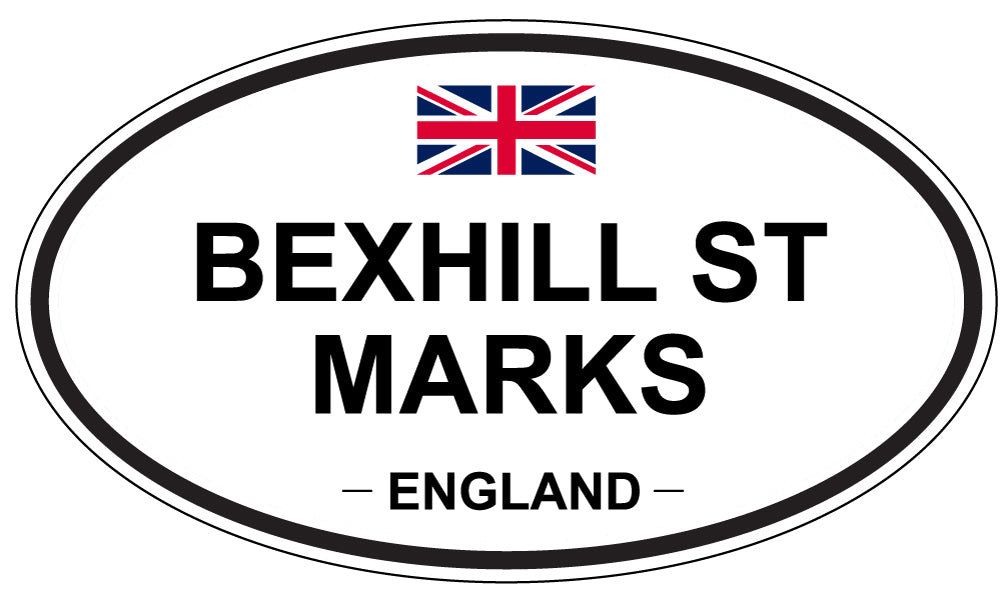 BEXHILL ST MARKS, England - Oval Magnet