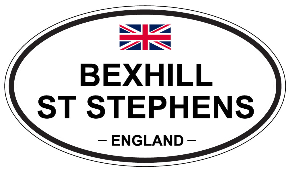 BEXHILL ST STEPHENS, ENGLAND - Oval Sticker