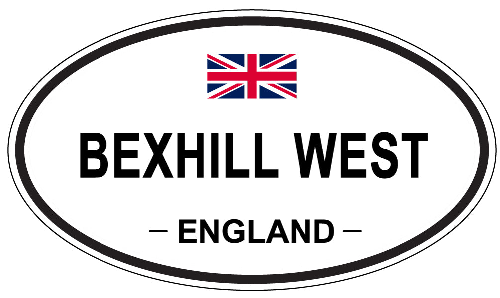 BEXHILL WEST, ENGLAND - Oval Sticker