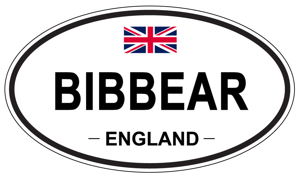BIBBEAR, ENGLAND - Oval Sticker