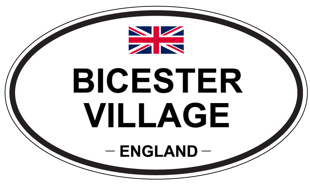 BICESTER VILLAGE, ENGLAND - Oval Sticker