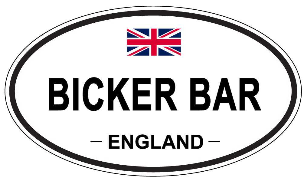 BICKER BAR, ENGLAND - Oval Sticker