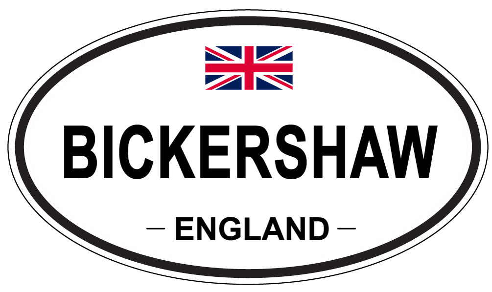 BICKERSHAW, ENGLAND - Oval Sticker