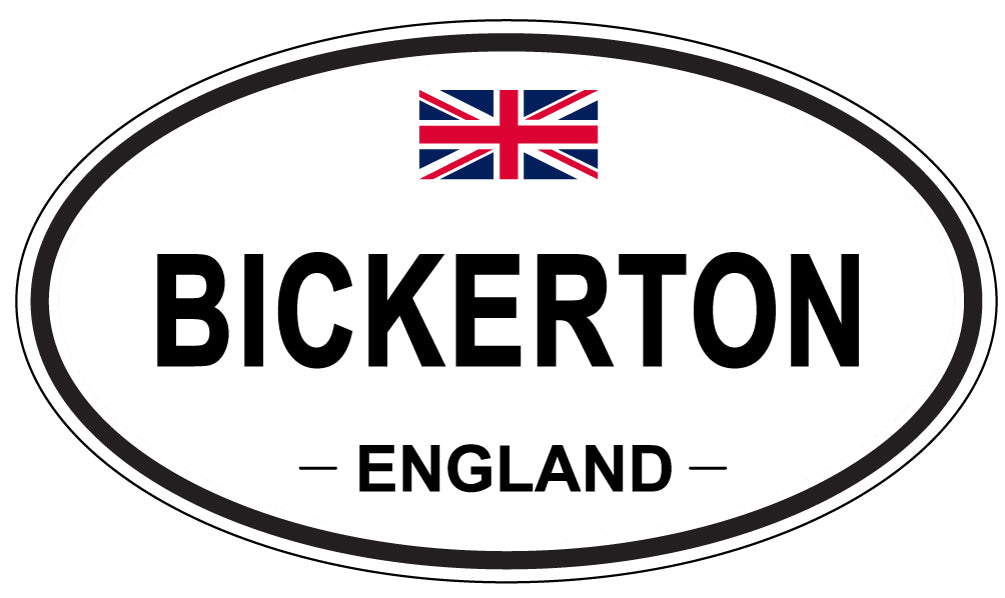 BICKERTON, ENGLAND - Oval Sticker