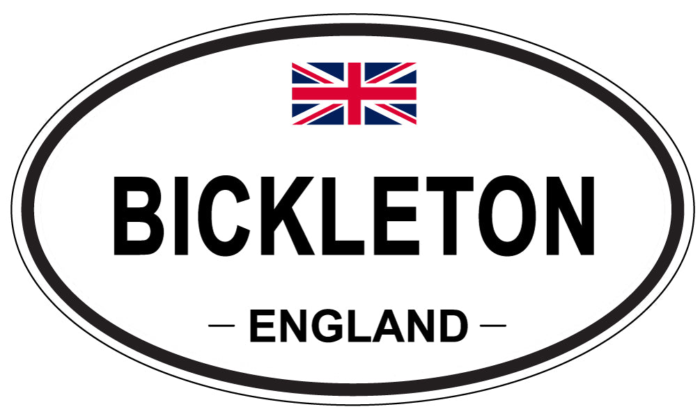 BICKLETON, ENGLAND - Oval Sticker