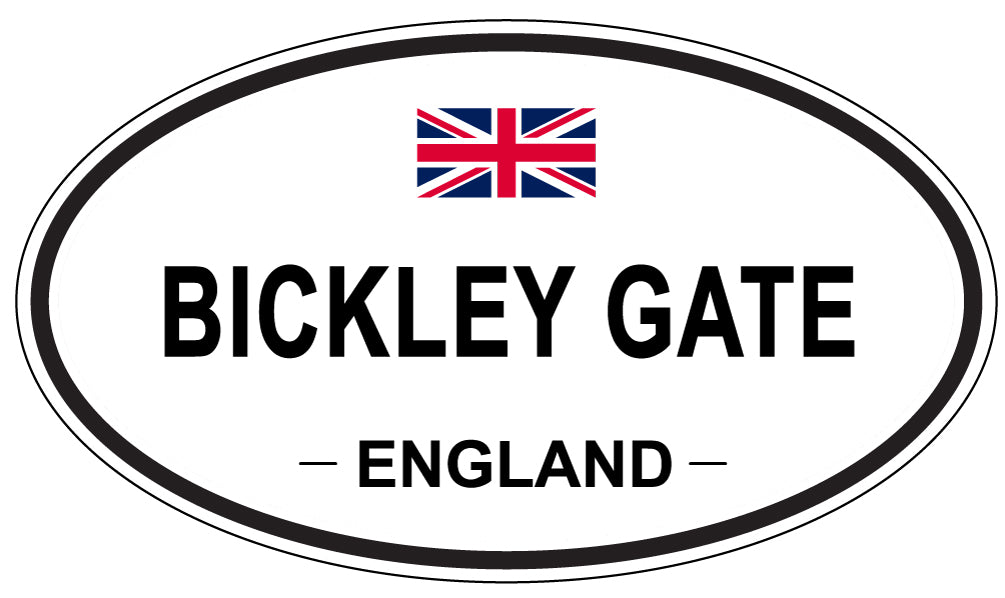 BICKLEY GATE, ENGLAND - Oval Sticker