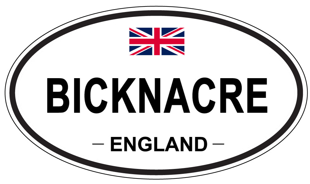 BICKNACRE, ENGLAND - Oval Sticker