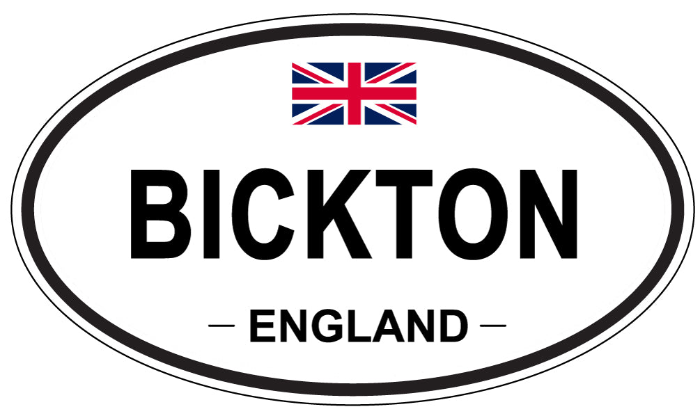 BICKTON, ENGLAND - Oval Sticker