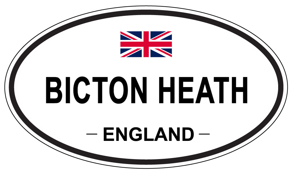 BICTON HEATH, ENGLAND - Oval Sticker