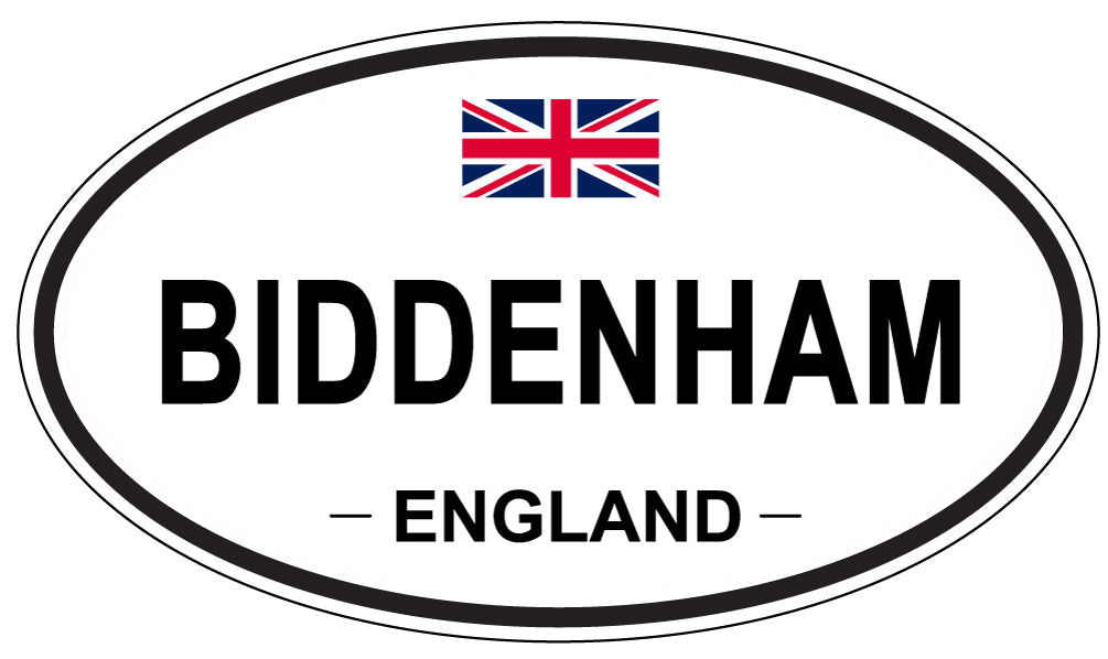BIDDENHAM, ENGLAND - Oval Sticker
