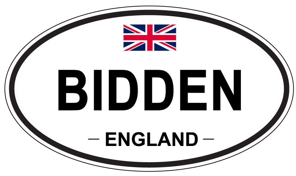 BIDDEN, England - Oval Magnet