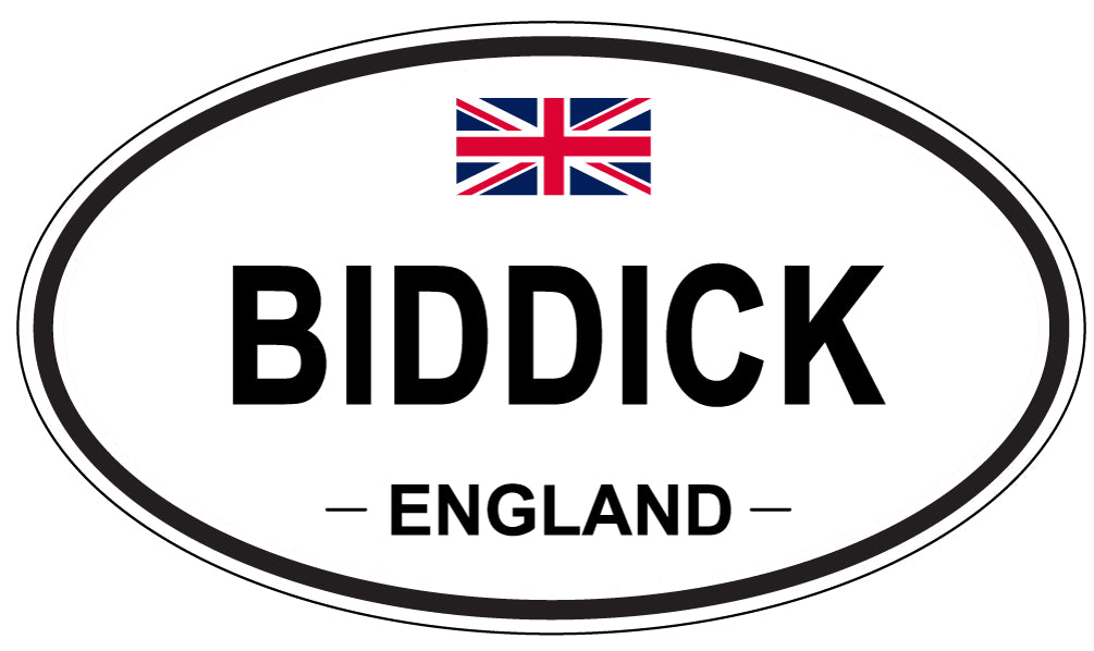 BIDDICK, England - Oval Magnet