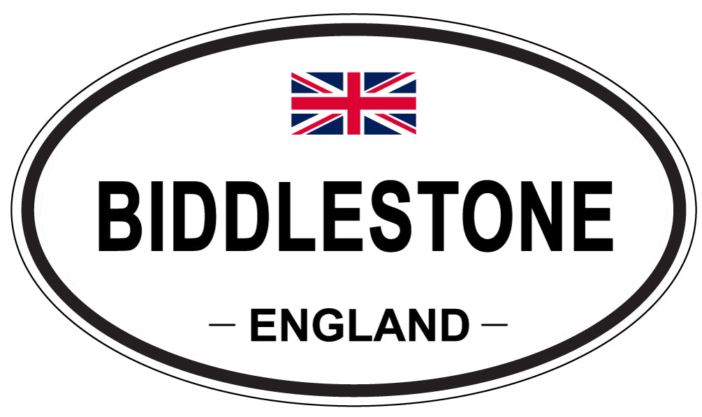 BIDDLESTONE, England - Oval Magnet