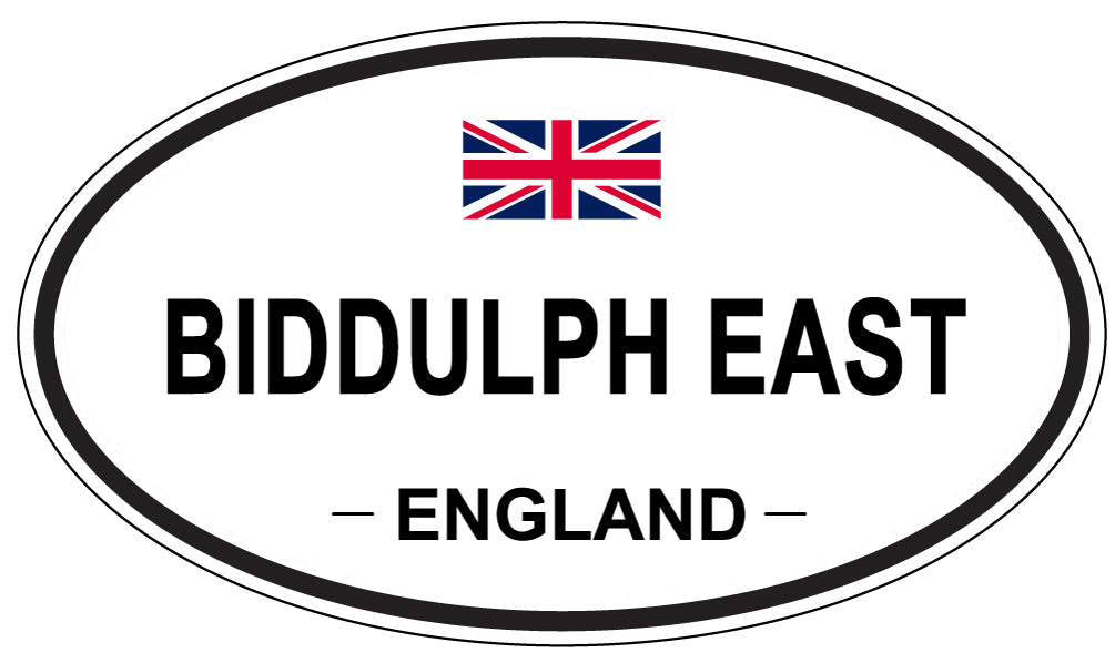BIDDULPH EAST, ENGLAND - Oval Sticker