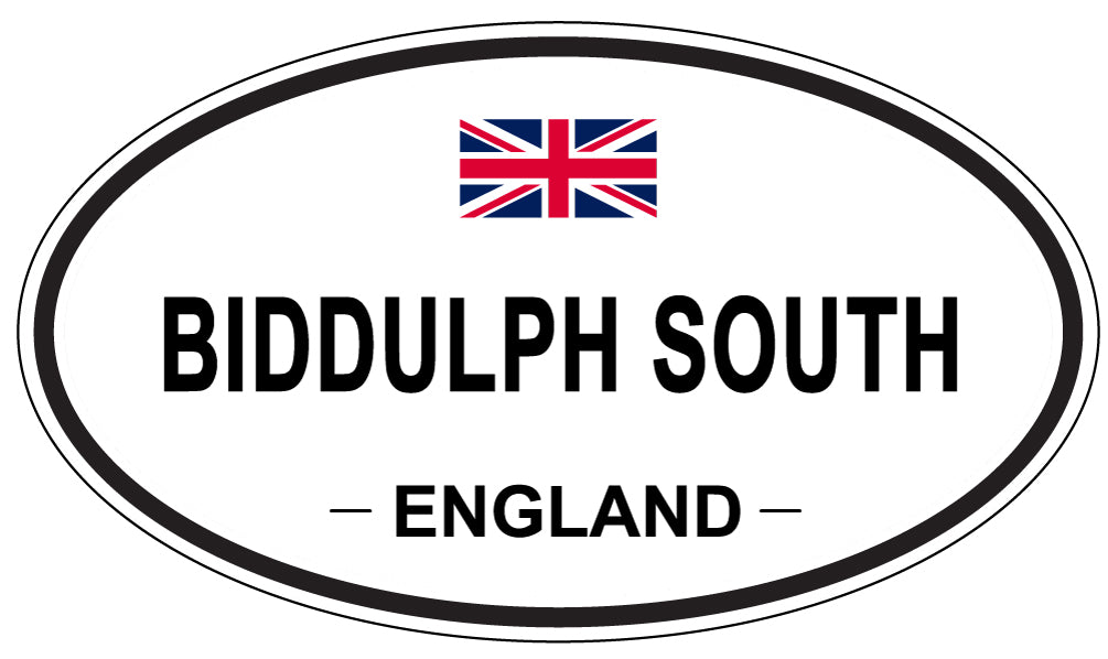 BIDDULPH SOUTH, ENGLAND - Oval Sticker