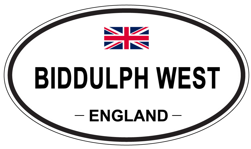 BIDDULPH WEST, England - Oval Magnet