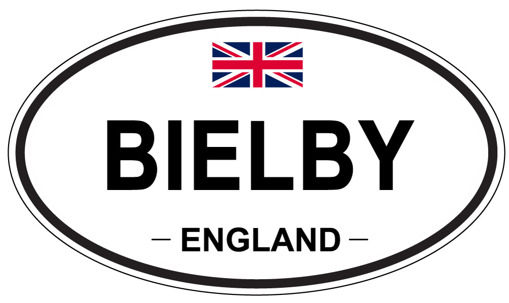 BIELBY, ENGLAND - Oval Sticker