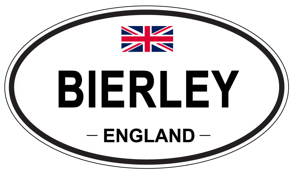 BIERLEY, ENGLAND - Oval Sticker