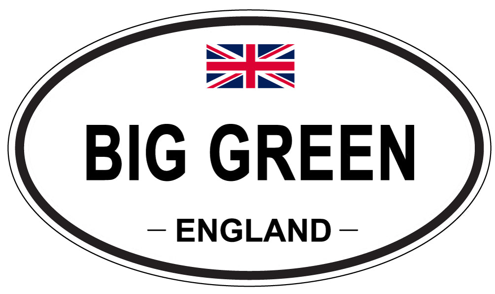 BIG GREEN, England - Oval Magnet