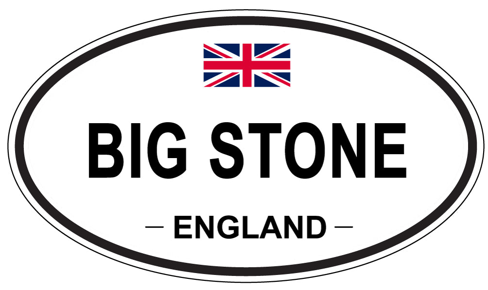 BIG STONE, ENGLAND - Oval Sticker