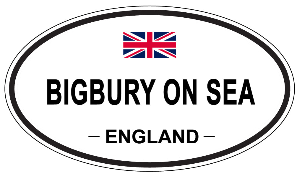 BIGBURY ON SEA, ENGLAND - Oval Sticker