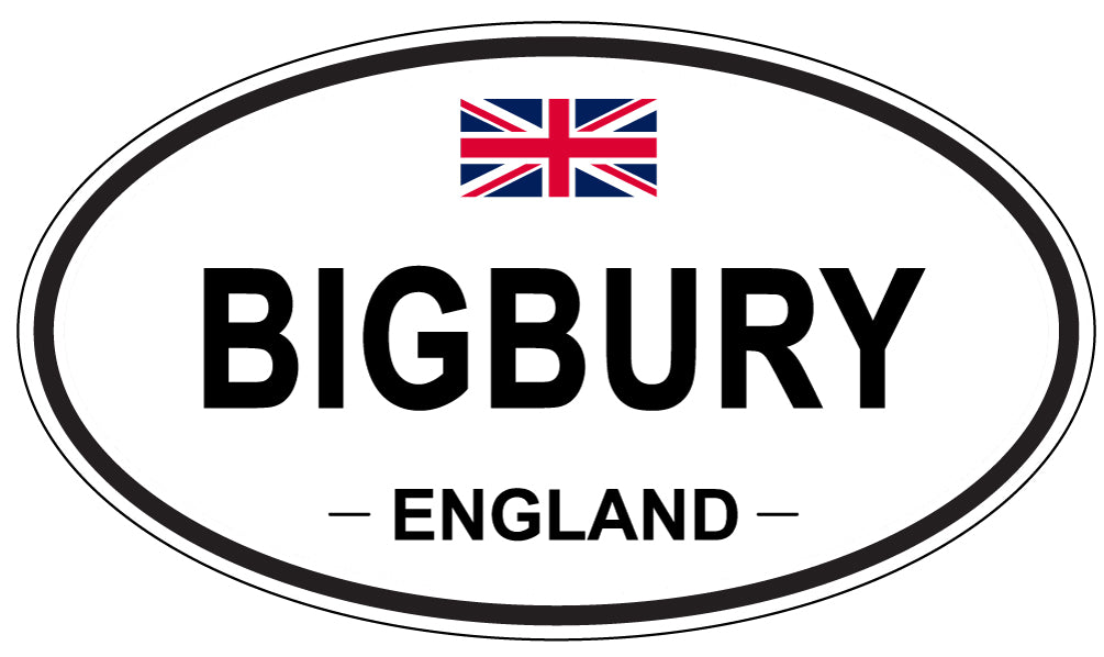 BIGBURY, ENGLAND - Oval Sticker