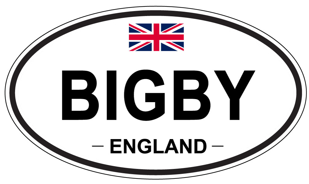 BIGBY, ENGLAND - Oval Sticker