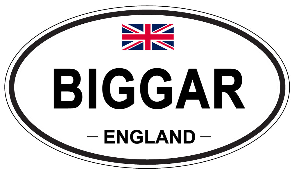 BIGGAR, ENGLAND - Oval Sticker