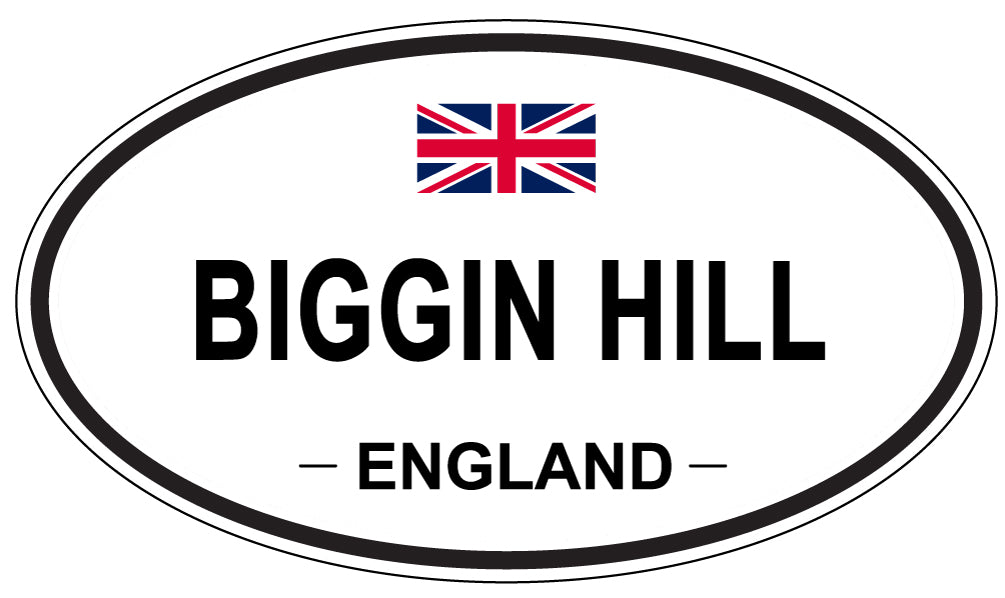 BIGGIN HILL, ENGLAND - Oval Sticker