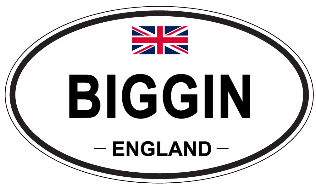 BIGGIN, ENGLAND - Oval Sticker