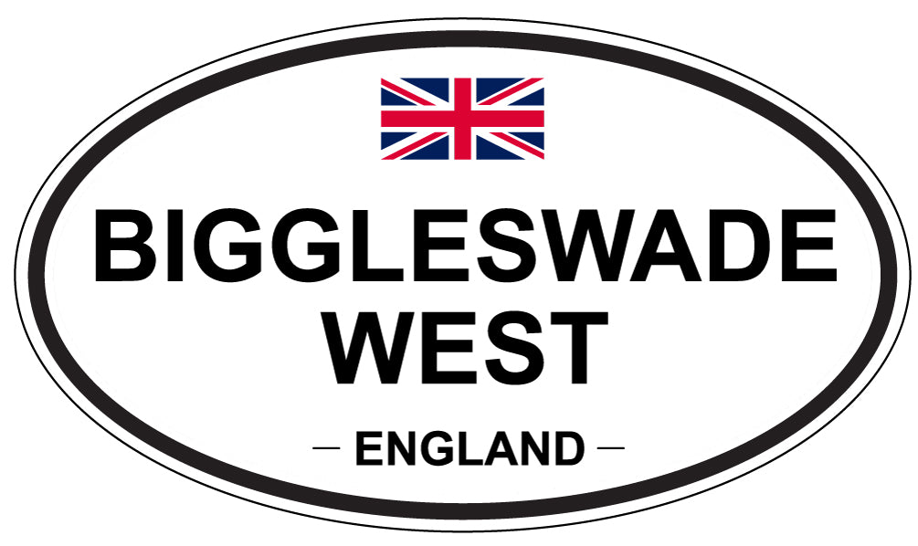 BIGGLESWADE WEST, ENGLAND - Oval Sticker
