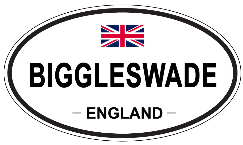 BIGGLESWADE, ENGLAND - Oval Sticker