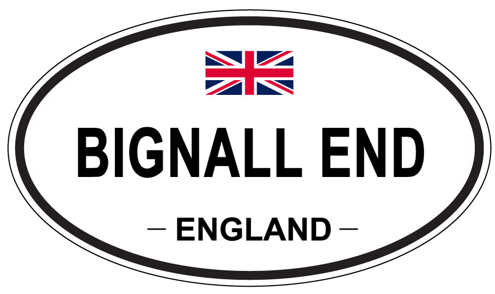 BIGNALL END, ENGLAND - Oval Sticker