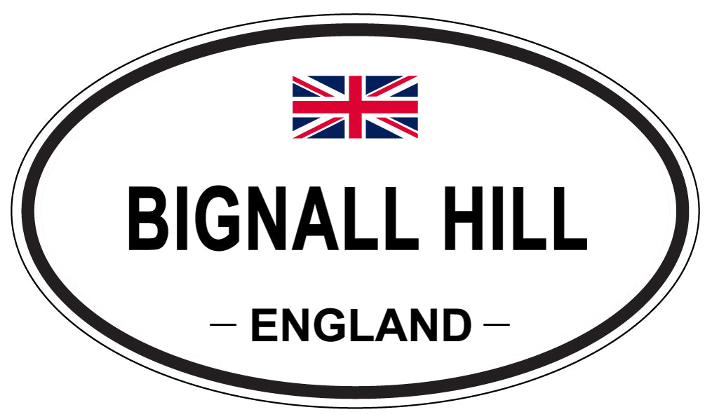 BIGNALL HILL, ENGLAND - Oval Sticker