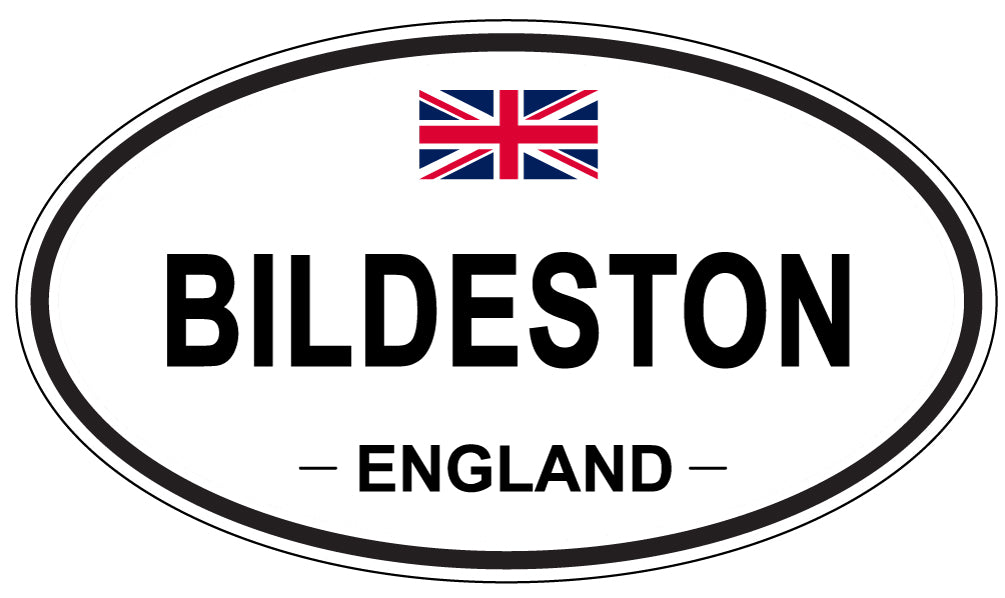 BILDESTON, ENGLAND - Oval Sticker