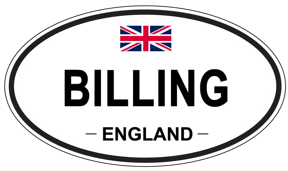 BILLING, ENGLAND - Oval Sticker