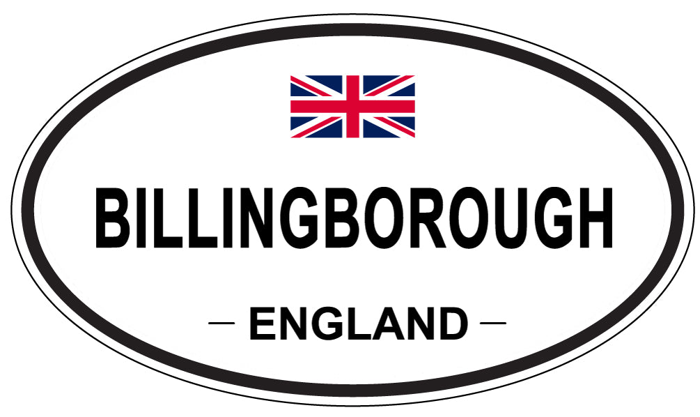 BILLINGBOROUGH, ENGLAND - Oval Sticker