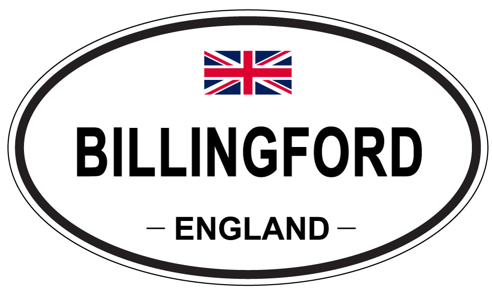 BILLINGFORD, ENGLAND - Oval Sticker