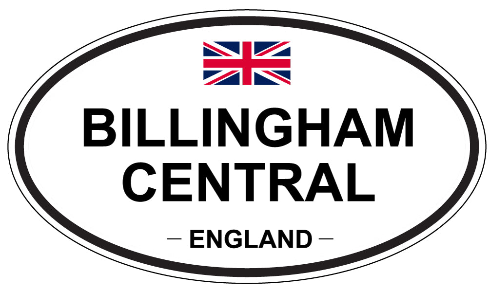 BILLINGHAM CENTRAL, ENGLAND - Oval Sticker