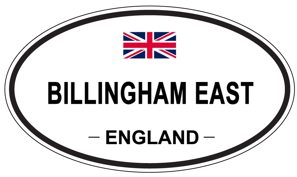 BILLINGHAM EAST, ENGLAND - Oval Sticker