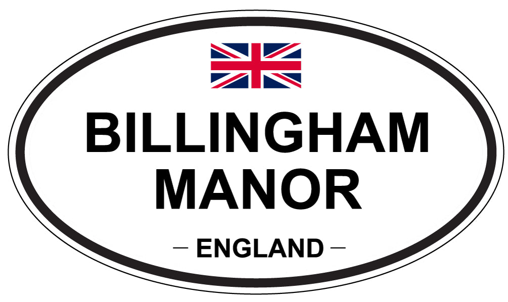BILLINGHAM MANOR, ENGLAND - Oval Sticker
