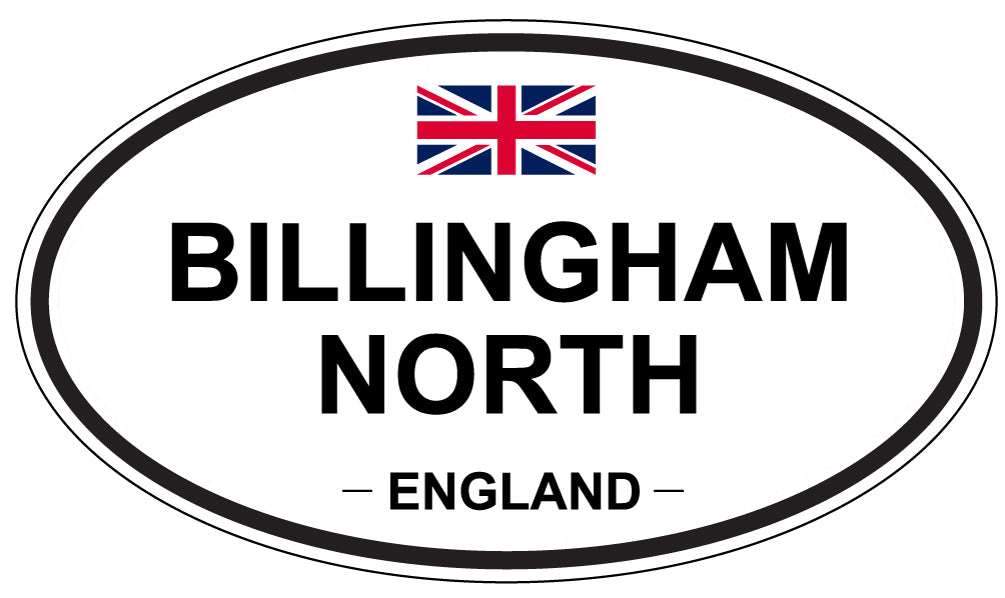 BILLINGHAM NORTH, ENGLAND - Oval Sticker