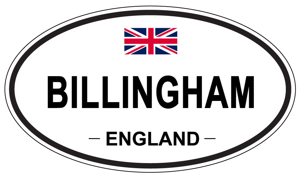 BILLINGHAM, ENGLAND - Oval Sticker