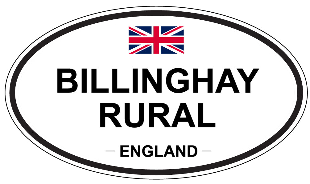 BILLINGHAY RURAL, ENGLAND - Oval Sticker