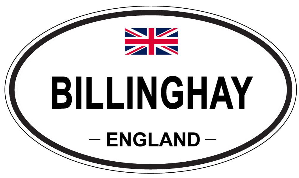 BILLINGHAY, ENGLAND - Oval Sticker