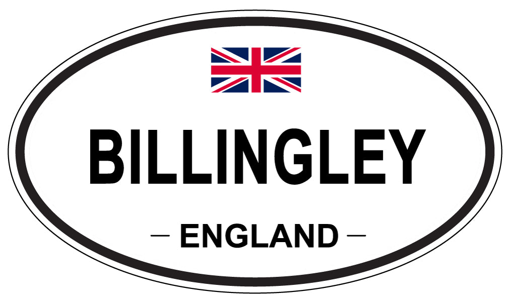 BILLINGLEY, ENGLAND - Oval Sticker