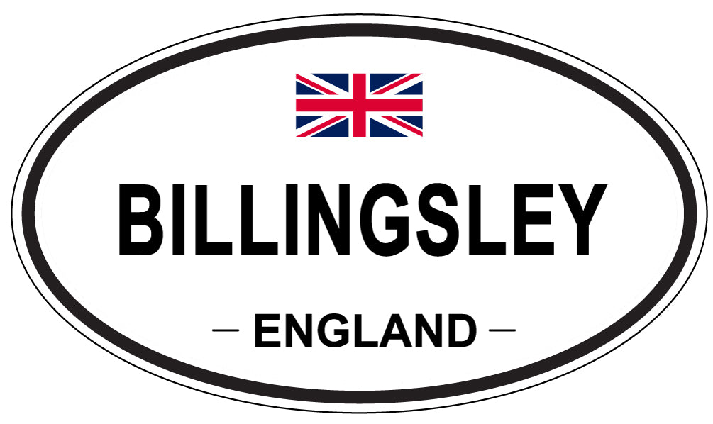 BILLINGSLEY, ENGLAND - Oval Sticker